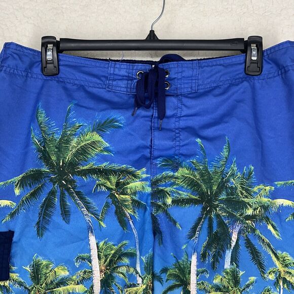 Corona Board Shorts Men's 38 Inseam 9.5" Palm Trees Lined Hawaiian Swim Beer - Picture 2 of 9